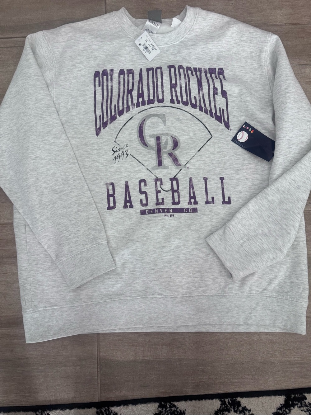 Colorado Rockies Gray Crewneck Sweatshirt - Unisex